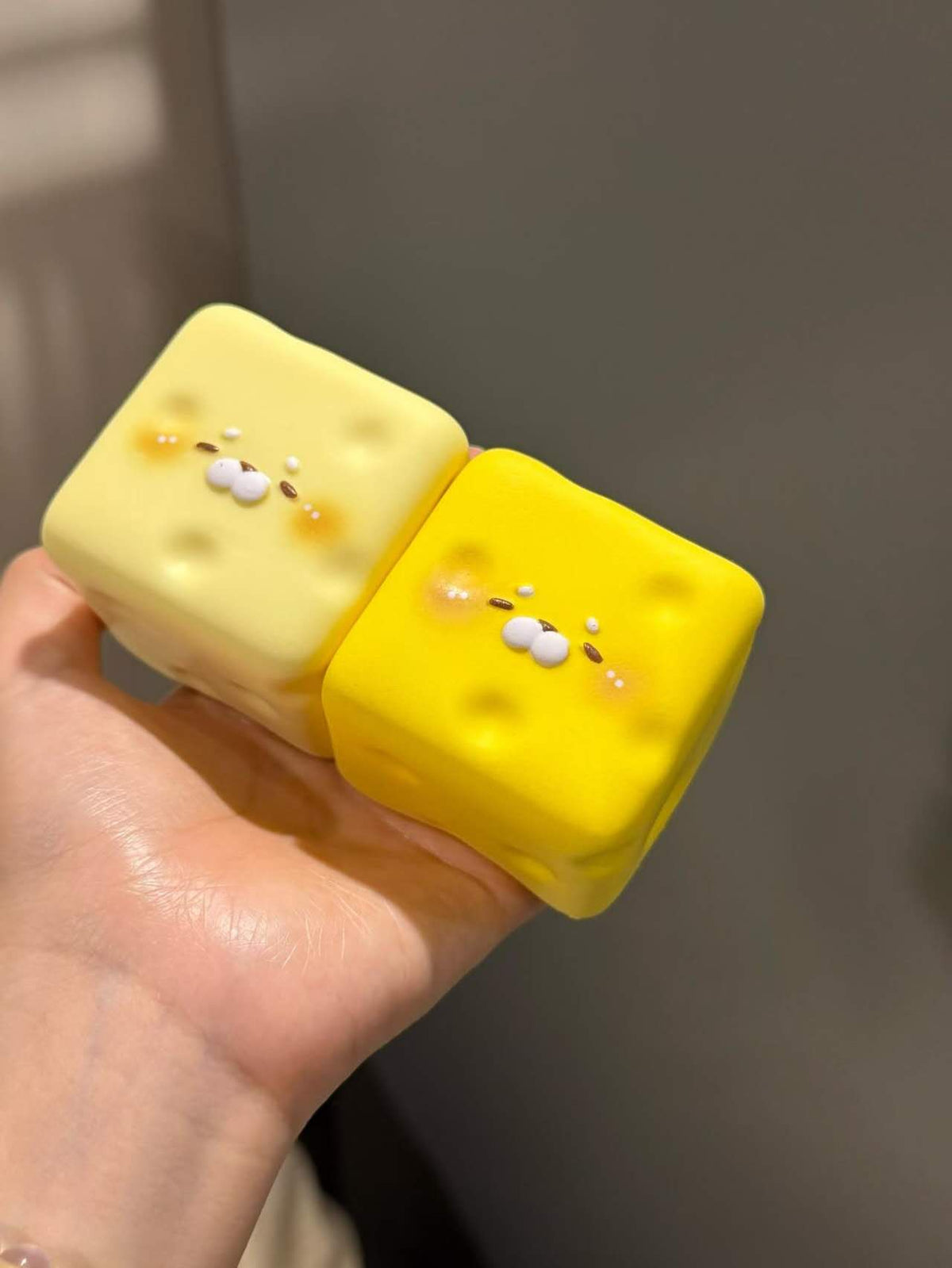 Tea| Seal Cheese Cubes Slow Rebound Squishy (2-Pack Slow Rising Stress Relief)