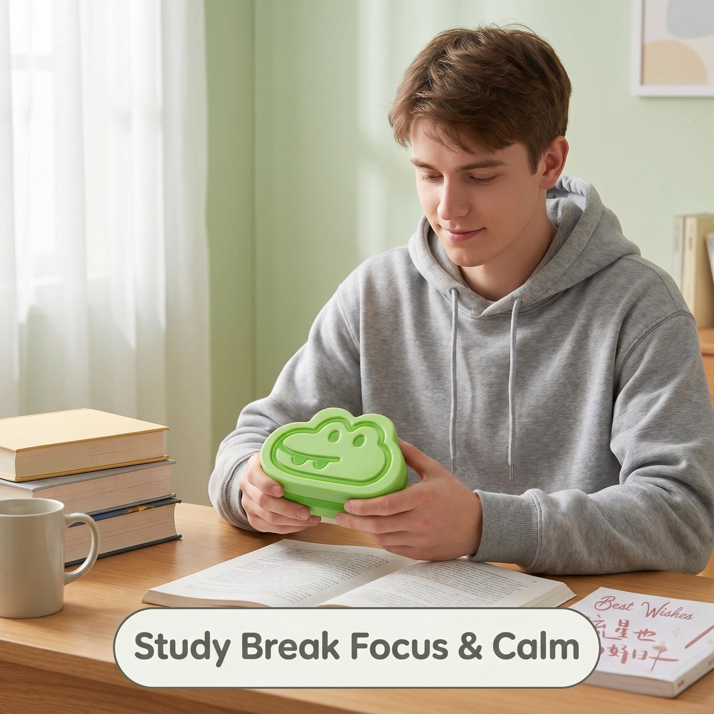 Kiibru| Cute Green Crocodile Slow Rebound Squishy Toy