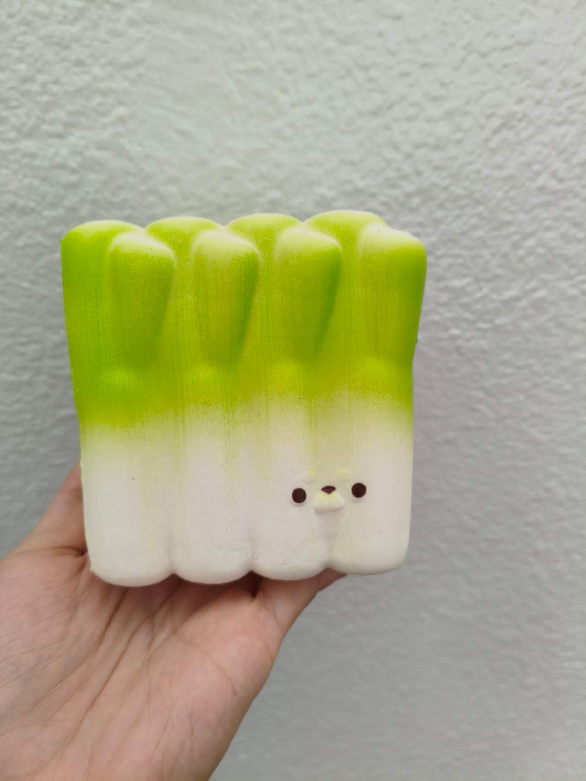 CC|Seal Green Onion Squad Shape Slow Rising Stress Relief Toy