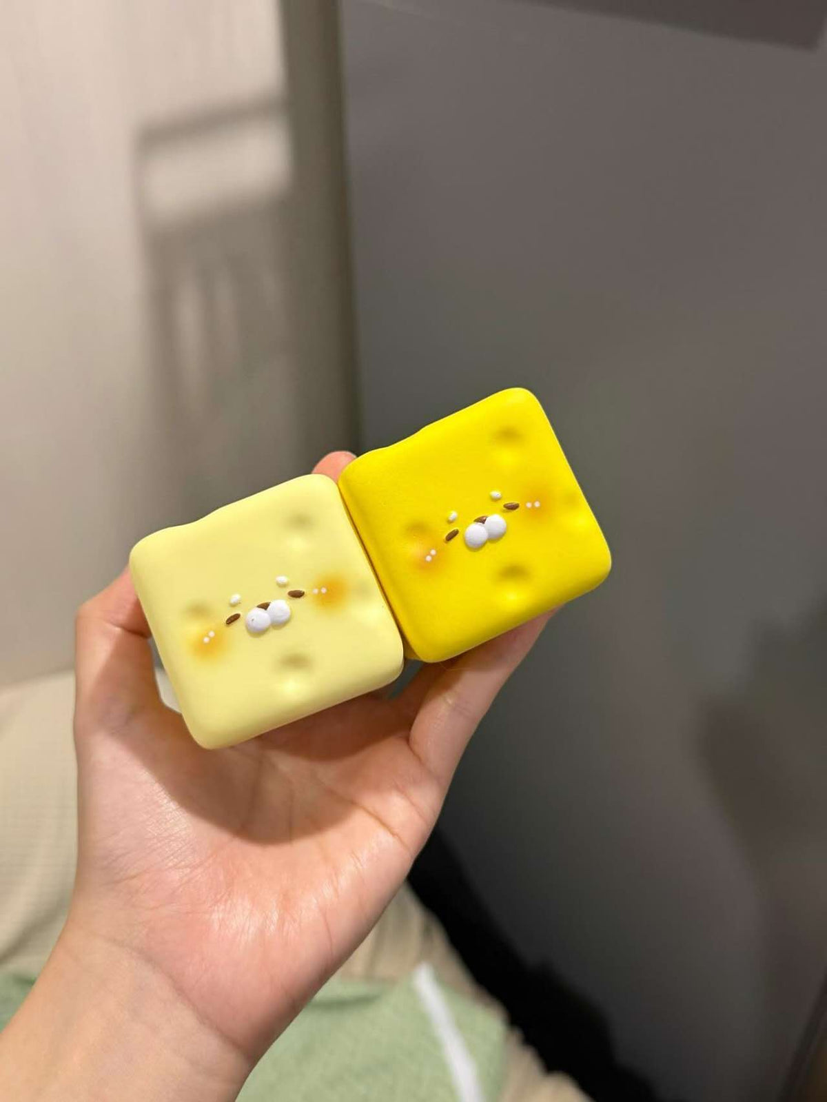 Tea| Seal Cheese Cubes Slow Rebound Squishy (2-Pack Slow Rising Stress Relief)