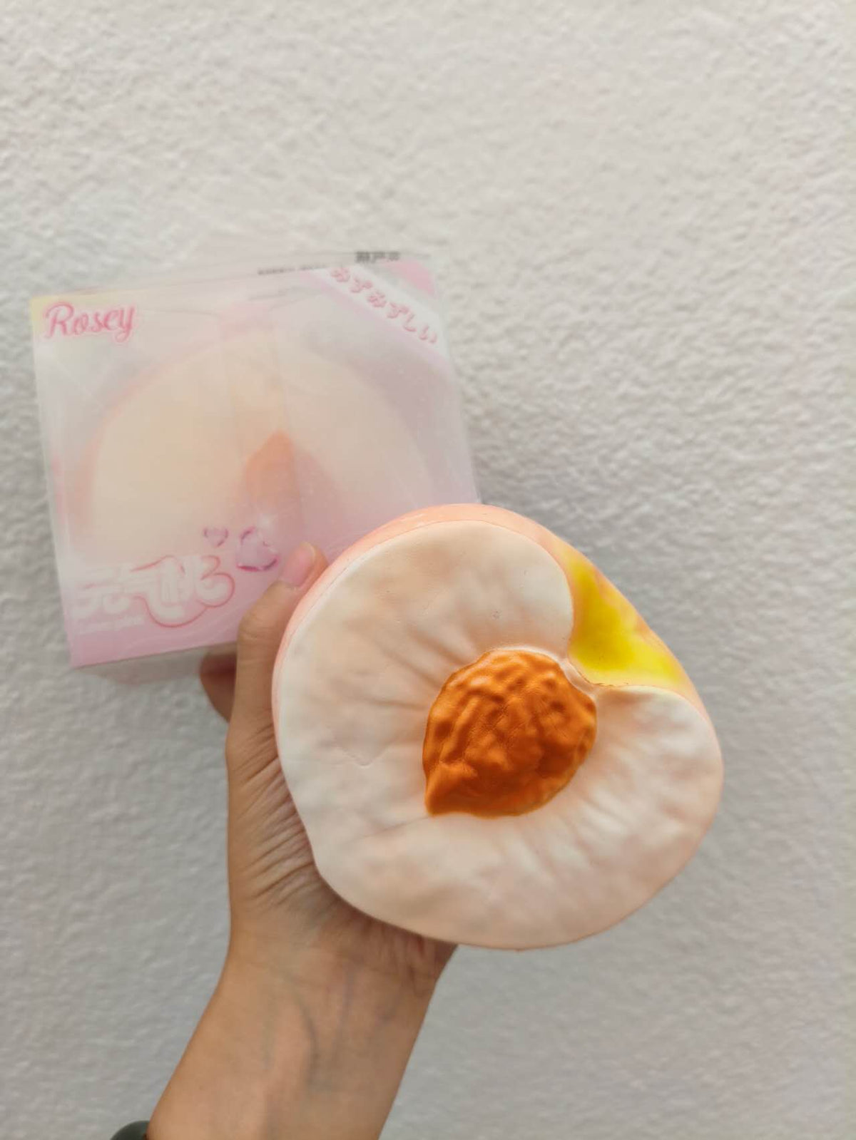 Rosey | Love Pink Half Peach Shape Slow Rising Stress Relief Toy