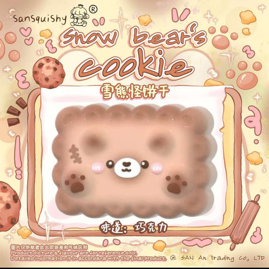 Sansquishy | Snow Bear's Cookie Slow Rebound (Slow Rising Stress Relief)