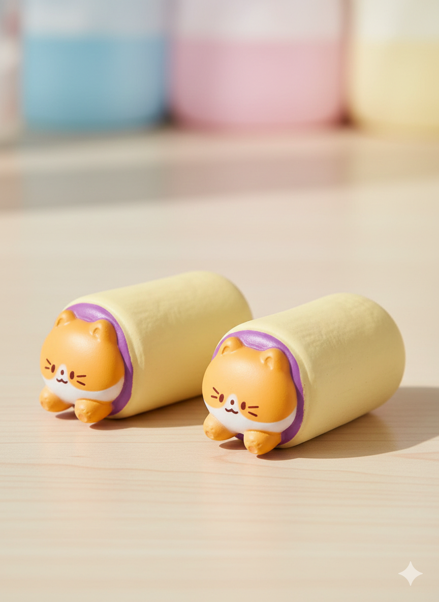 MH | Kitty Cake Roll shape Squishy
