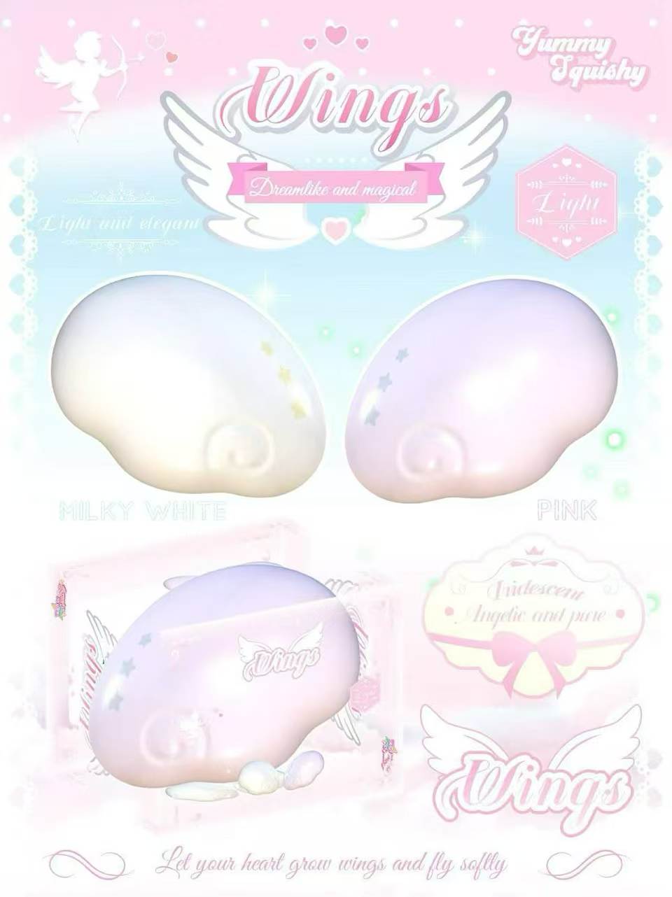 Yummy | Pink Only Chubby Angel Wing Slow Rising Stress Relief Toy