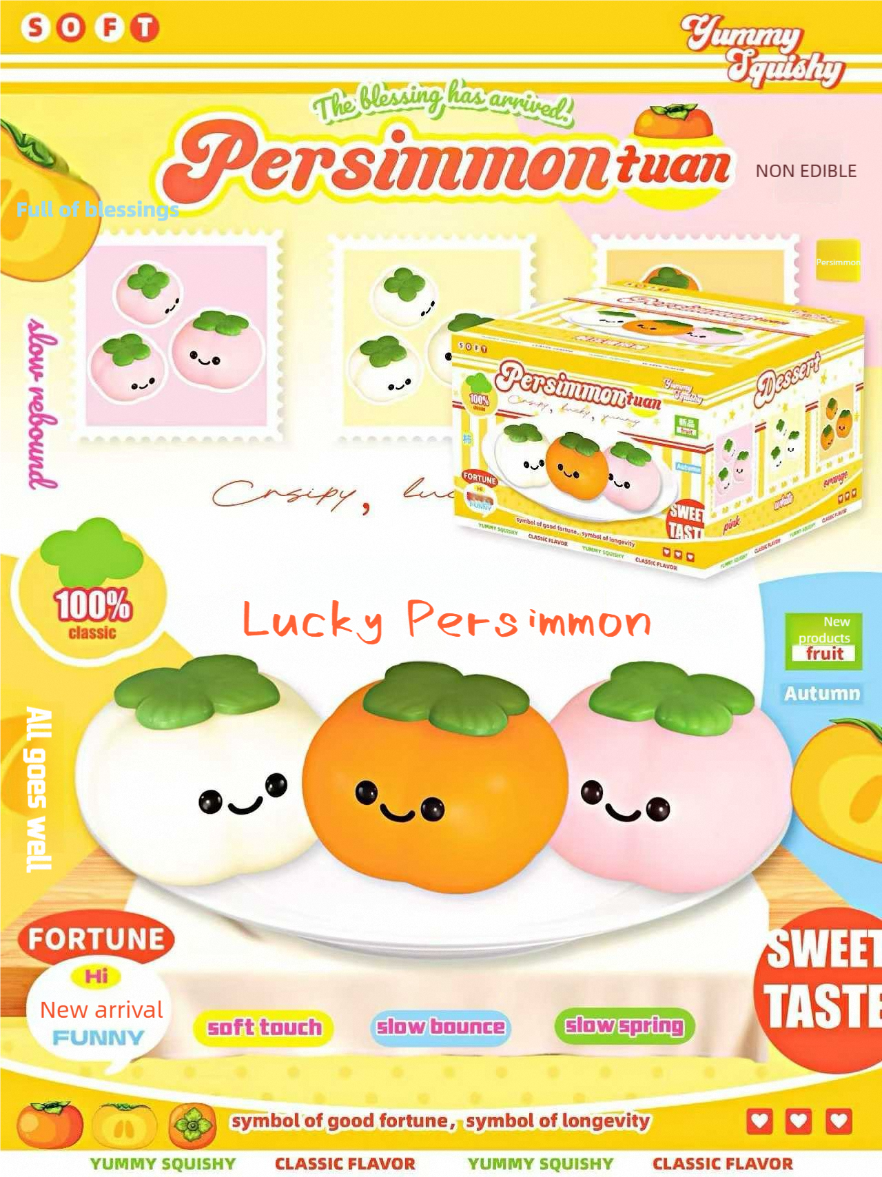 Yummy | Lucky Persimmon Slow Rising Squisy